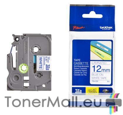 Tape Blue on White Brother TZ-233