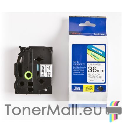 Tape Black on White Brother TZ-261