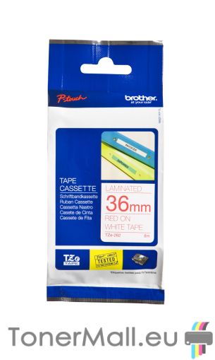 Tape Red on White Brother TZ-262