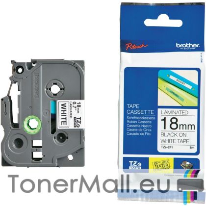 Tape Black on White Brother TZ-E241