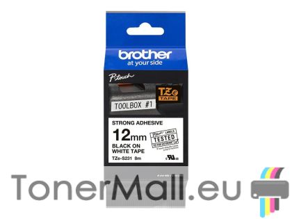 Tape Black on White Brother TZ-ES231