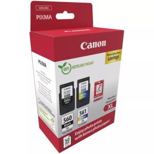 Комплект 2бр. мастилени касети 1 x Canon PG-560XL Black + 1 x Canon CL-561XL Color PVP, 3712C008AA