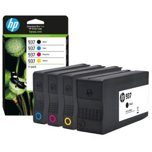 Комплект 4 бр. мастилени касети HP 937 Black/Cyan/Magenta/Yellow, 6C400NE