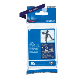 Tape Gold on Navy Blue Brother TZE-RN34