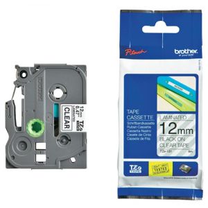 Tape Black on Clear Brother TZ-131