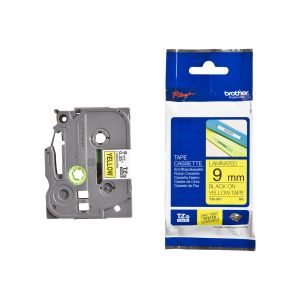 Tape Black on Yellow Brother TZ-621