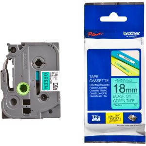 Tape Black on Green Brother TZ-741