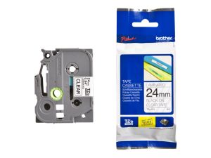 Tape Black on Clear Brother TZ-151