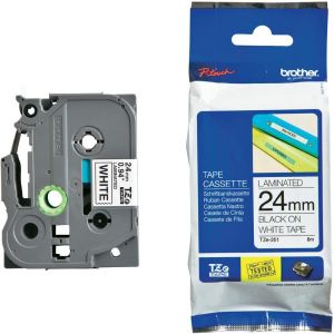 Tape Black on White Brother TZ-251