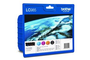 Комплект оригинални мастилени касети BROTHER LC-985 BK/C/M/Y VALUE BP