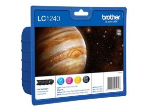 Комплект оригинални мастилени касети BROTHER LC1240 BK/C/M/Y Value Bonus Pack