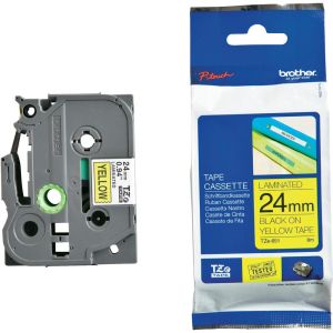 Tape Black on Yellow Brother TZ-E651