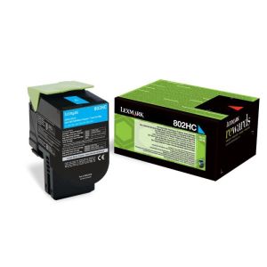 Оригинална тонер касета LEXMARK 802HC (Cyan)
