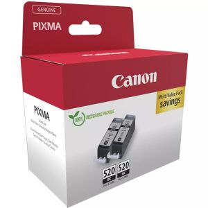 Комплект 2 бр. мастилени касети Canon PGI-520BK Black Twin Pack 2932B019AA