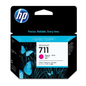 Комплект 3 бр. мастилени касети HP 711 (CZ135A) Magenta