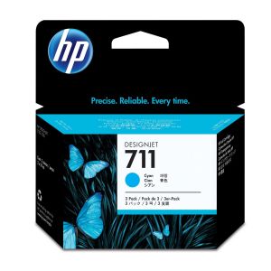Комплект 3 бр. мастилени касети HP 711 (CZ134A) Cyan