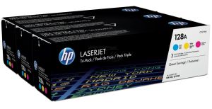 Комплект 3бр. тонер касети HP 128A Cyan/Magenta/Yellow (CF371AM)