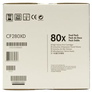 Комплект тонер касети HP 80X (CF280XD) (Black)