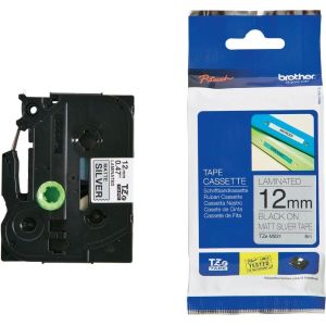 Tape Black on Silver (Matt) Brother TZ-M931