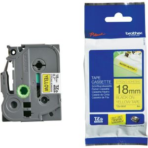 Tape Black on Yellow Brother TZ-S641