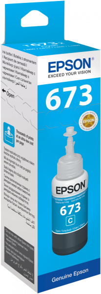 Бутилка с мастило EPSON T6732 Cyan (C13T67324A)