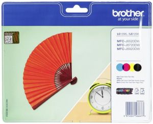 Комплект мастилени касети BROTHER LC129XL / LC125XL Value pack (Black/Cyan/Magenta/Yellow) LC129XLVALBP