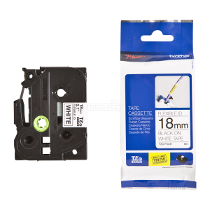 Tape Black on White, Flexible Brother TZE-FX241
