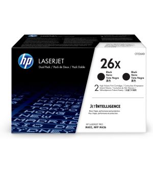 Комплект 2бр. тонер касети HP 26X (CF226XD) Black