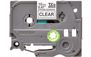 Tape Black on Clear Brother TZe-S131
