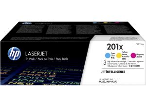 Комплект 3 бр. тонер касети HP 201X (CF253XM) Cyan/Magenta/Yellow