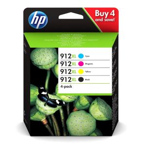 Комплект 4 бр. мастилени касети HP 912XL (3YP34AE) CMYK