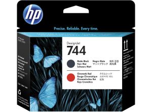 Мастилена касета HP 744 Printhead (F9J88A) Matte Black & Red