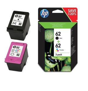 Комплект 2 бр. мастилени касети HP 62 (Black + Tri-Color)