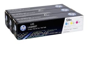 Комплект 3бр. тонер касети HP 126A Cyan/Magenta/Yellow (CF341A)
