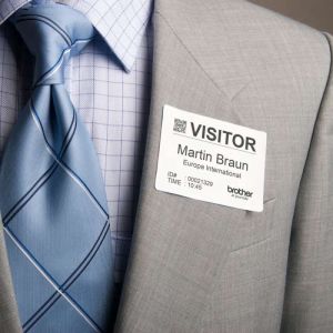 Adhesive Visitor Badge Label Roll Brother DK-11234