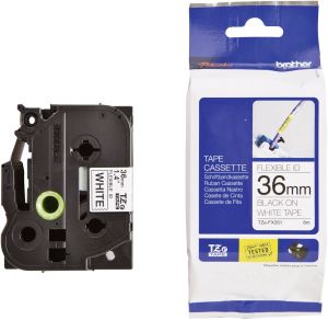 Tape Black on White, Flexible Brother TZE-FX261