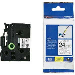 Tape Black on White, Flexible Brother TZE-FX251