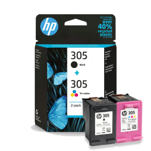 Комплект 2 бр. мастилени касети HP 305, 6ZD17AE, Black & Tri-Color
