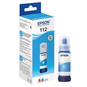 Бутилка с мастило EPSON 112 EcoTank Cyan (C13T06C24A)