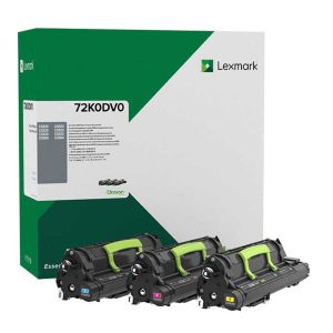 Кит оригинални девелоперни модули Lexmark 72K0DV0, Cyan, Magenta, Yellow