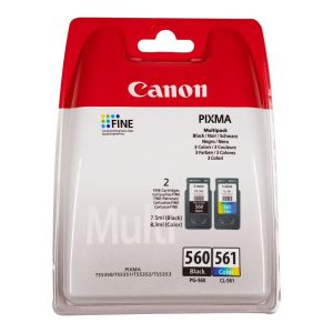 Комплект 2бр. мастилени касети Canon PG-560 Black / CL-561 Color Multi pack (3713C006AA)