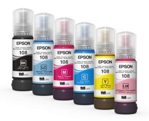 Комплект 6 бутилки с мастило EPSON 108 EcoTank BK, C, Y, M, LC, LM