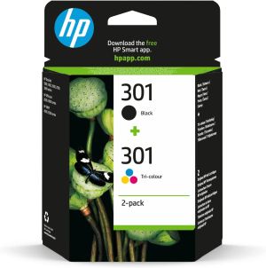 Комплект 2бр. мастилени касети HP 301 (N9J72AE) Black / Tri-Color