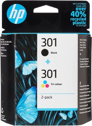 Комплект 2бр. мастилени касети HP 301 (N9J72AE) Black / Tri-Color