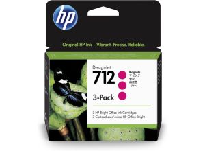 Комплект 3бр. мастилени касети HP 712 Magenta 3ED78A