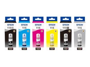 Комплект 6 бр. бутилки с мастило EPSON 115 EcoTank PB/BK/C/M/Y/GY