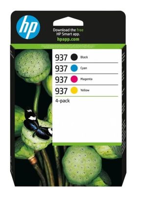 Комплект 4 бр. мастилени касети HP 937 Black/Cyan/Magenta/Yellow, 6C400NE