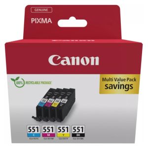 Комплект 4бр. мастилени касети CANON CLI-551 C/M/Y/BK Multi Pack 6509B015AA